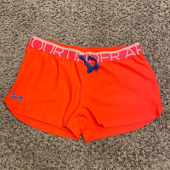 Under Armour Bottoms Neon Orange Under Armour Shorts Youth Xl
